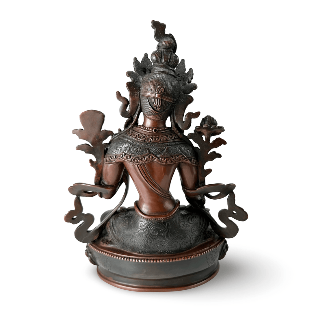 Weisse Tara Kupferstatue - Atelier Tibet