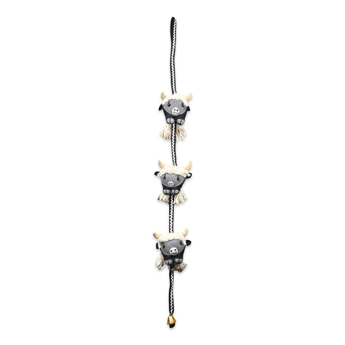 Yak-Girlande aus Filz mit Glöckchen - Atelier Tibet
