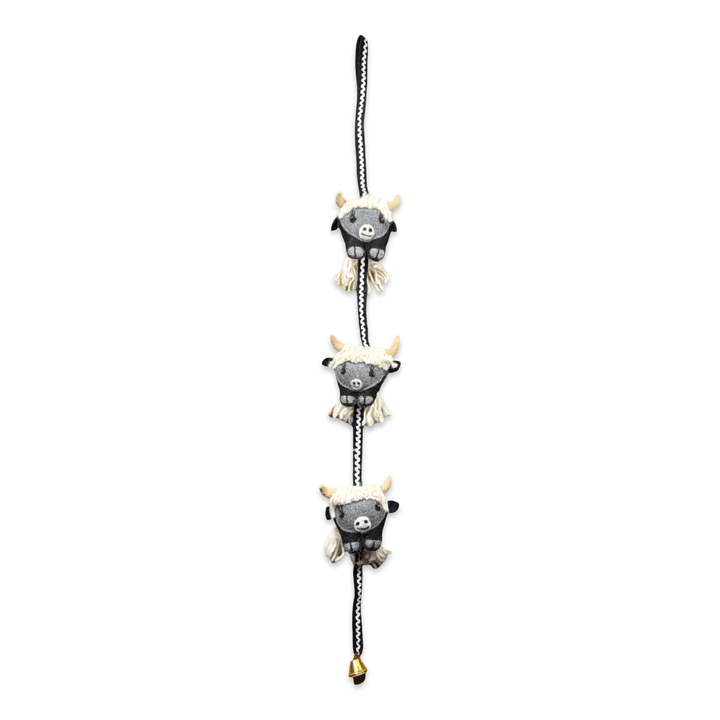 Yak-Girlande aus Filz mit Glöckchen - Atelier Tibet