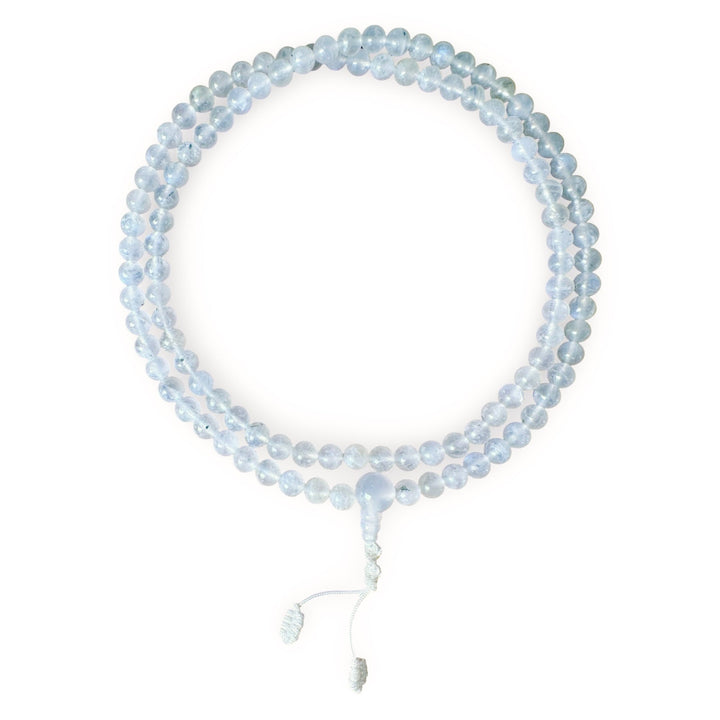 Zierliche Regenbogen Mondstein Mala Gebetskette - Atelier Tibet