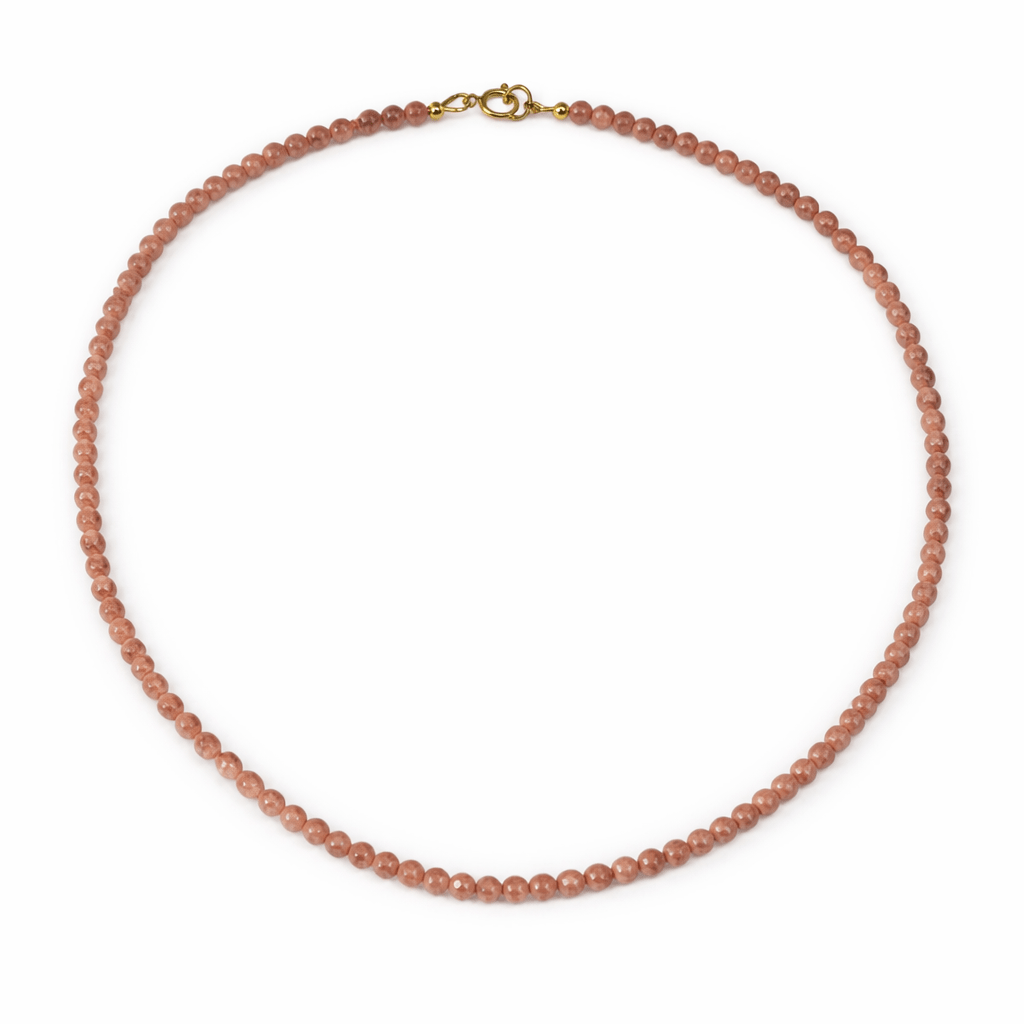 Zierliche rosa Aragonit - Kette - Atelier Tibet