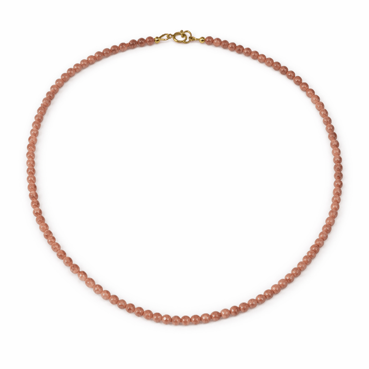 Zierliche rosa Aragonit - Kette - Atelier Tibet