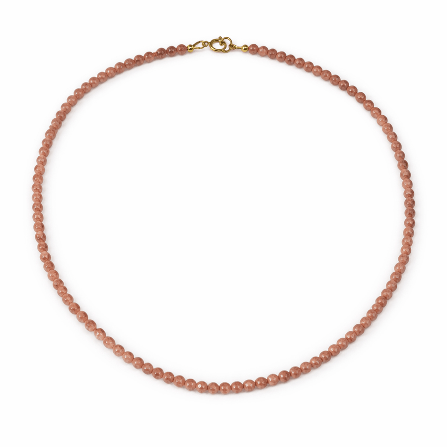 Zierliche rosa Aragonit - Kette - Atelier Tibet