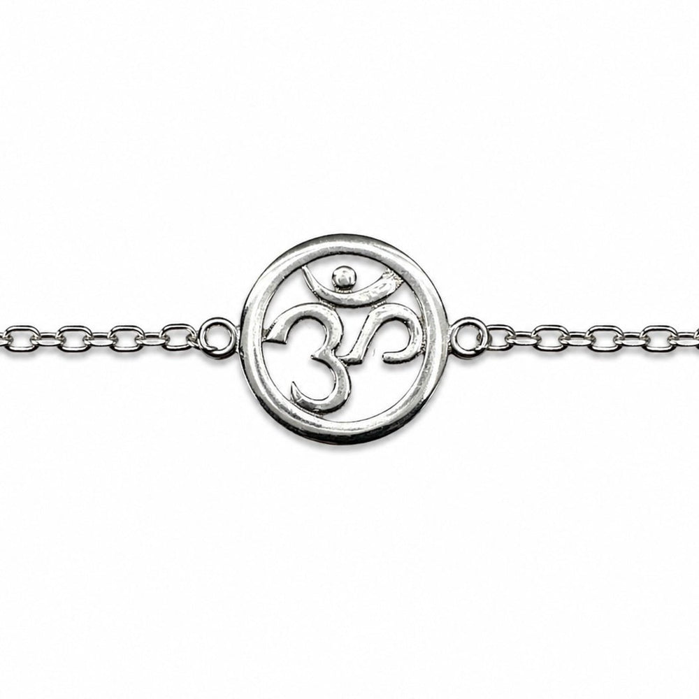 Zierliche Silber-Armkette mit OM ॐ - Atelier Tibet