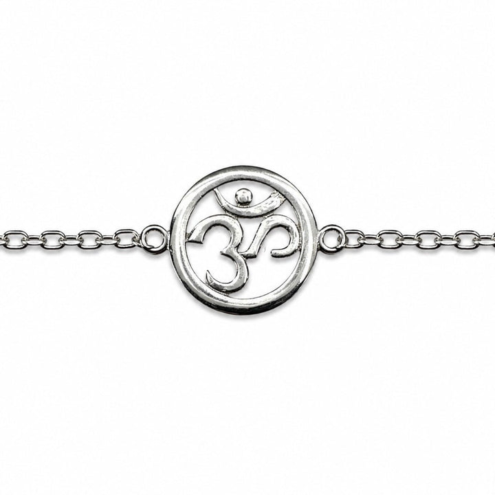 Zierliche Silber-Armkette mit OM ॐ - Atelier Tibet