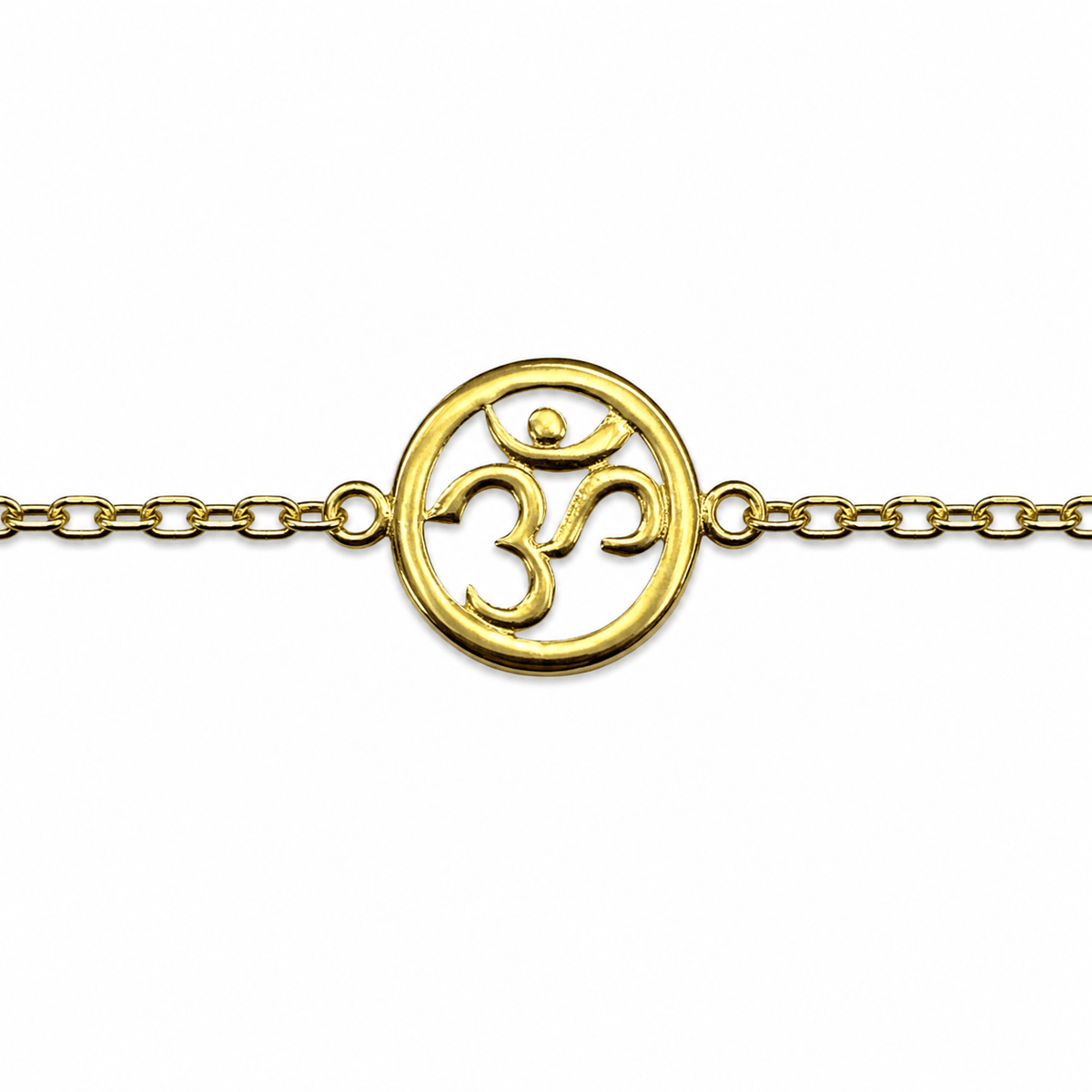 Zierliche vergoldete Armkette mit OM ॐ - Atelier Tibet