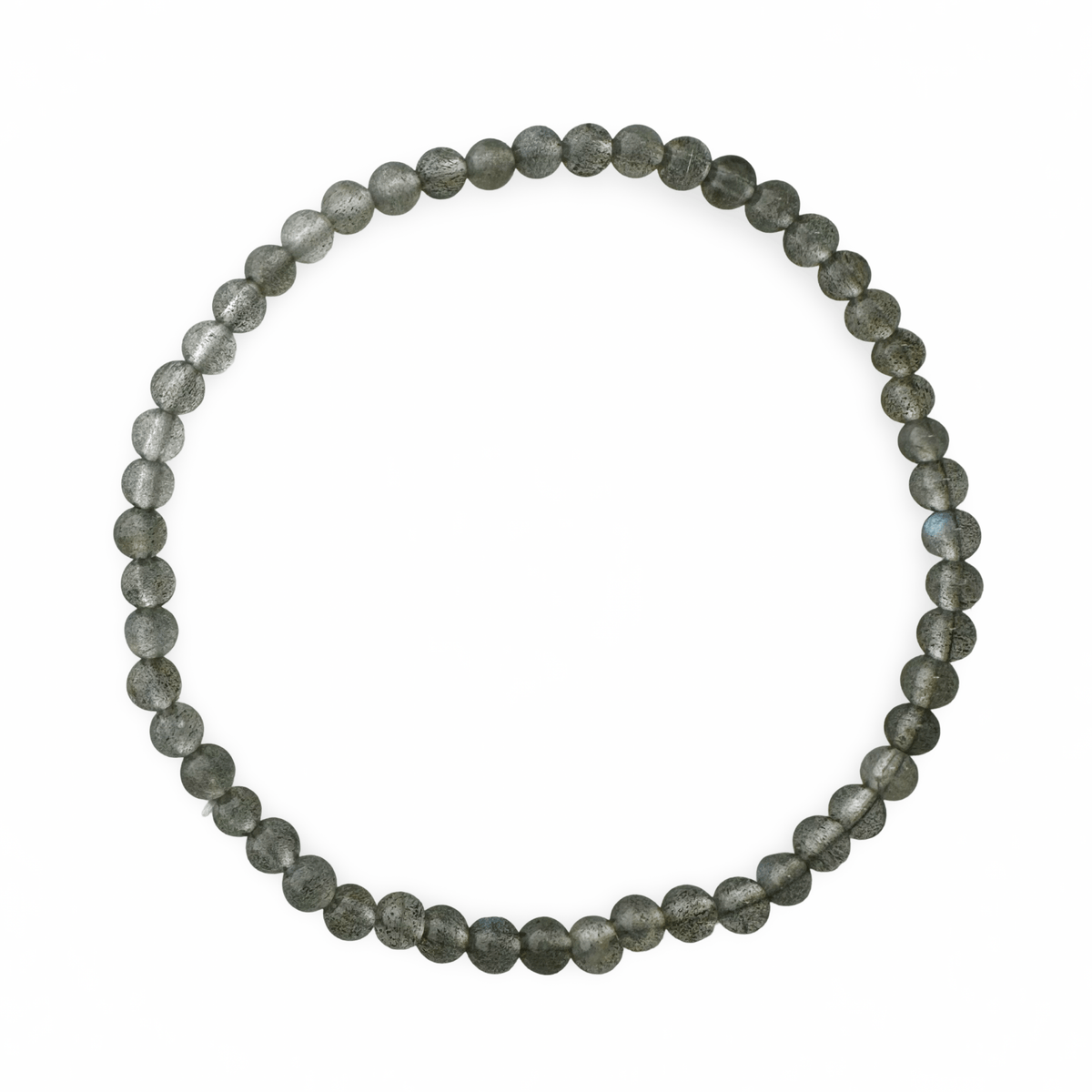 Zierliches Mala - Armband mit facettiertem Labradorit (Ø 4 mm) - Atelier Tibet