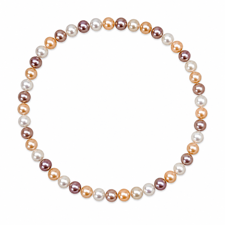 Zierliches Mala-Armband mit gemischten Süsswasserperlen - Atelier Tibet