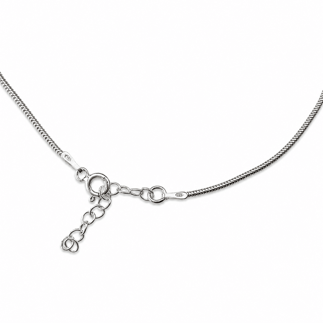Zierliches Schlangen-Fusskettchen aus Silber - Atelier Tibet