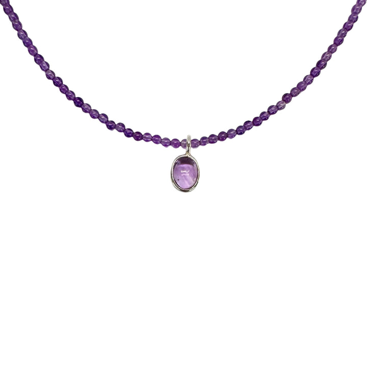 Amethyst-Kette mit Anhänger - Atelier Tibet