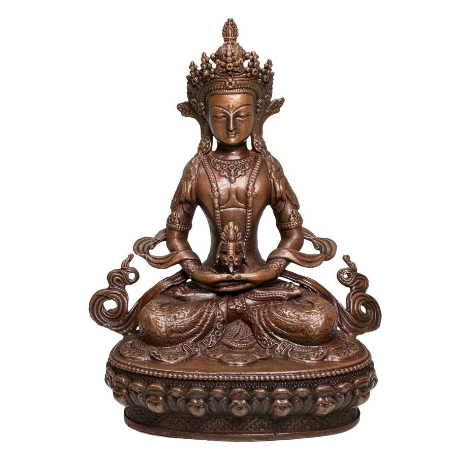 Amitayus Statue aus Kupfer - Atelier Tibet