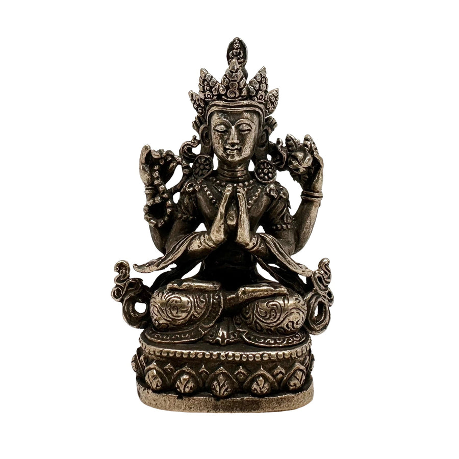 Avalokiteshvara Miniatur-Statue (4.8 cm) - Atelier Tibet