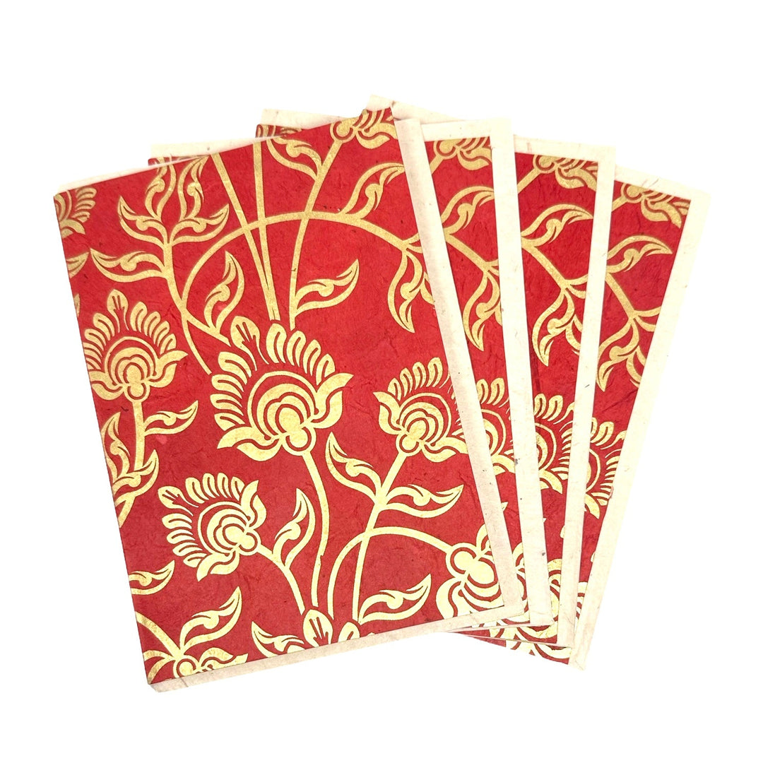 Doppelkarte mit Umschlag aus Lokta-Papier - Atelier Tibet