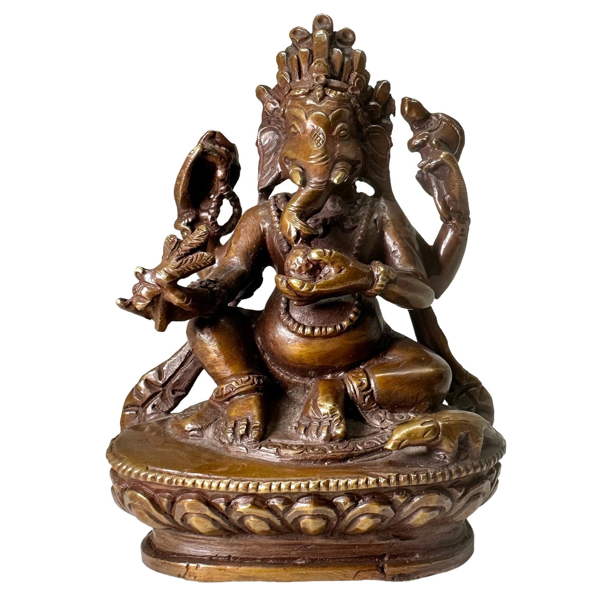 Ganesh Statue aus Kupfer - Atelier Tibet