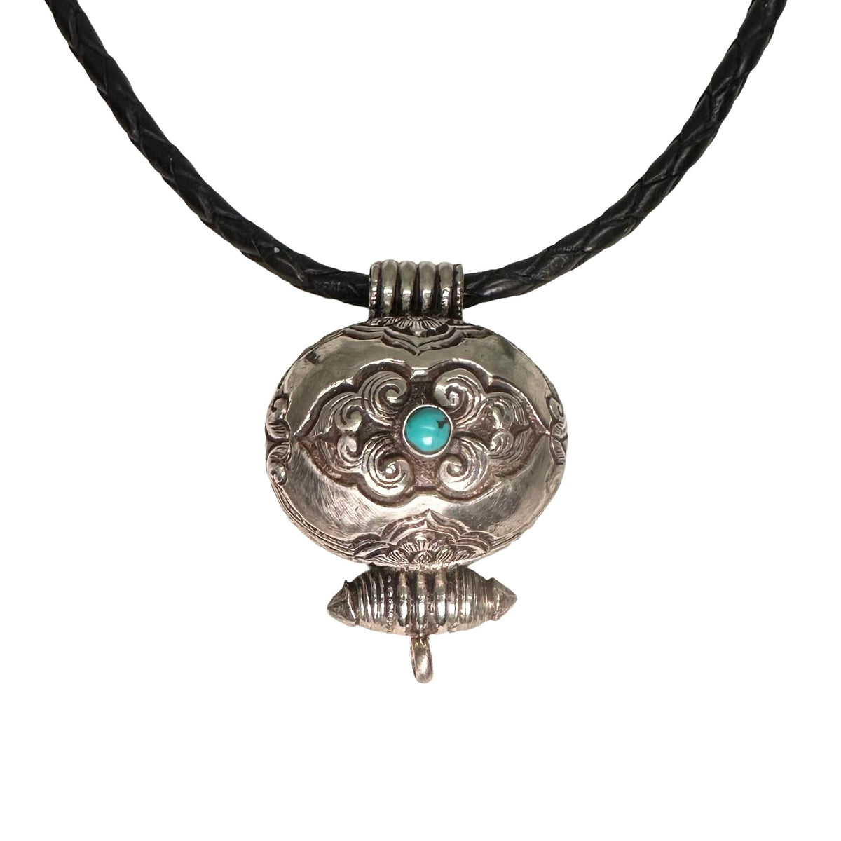 «Ghau» an geflochtenem Lederriemen - Atelier Tibet