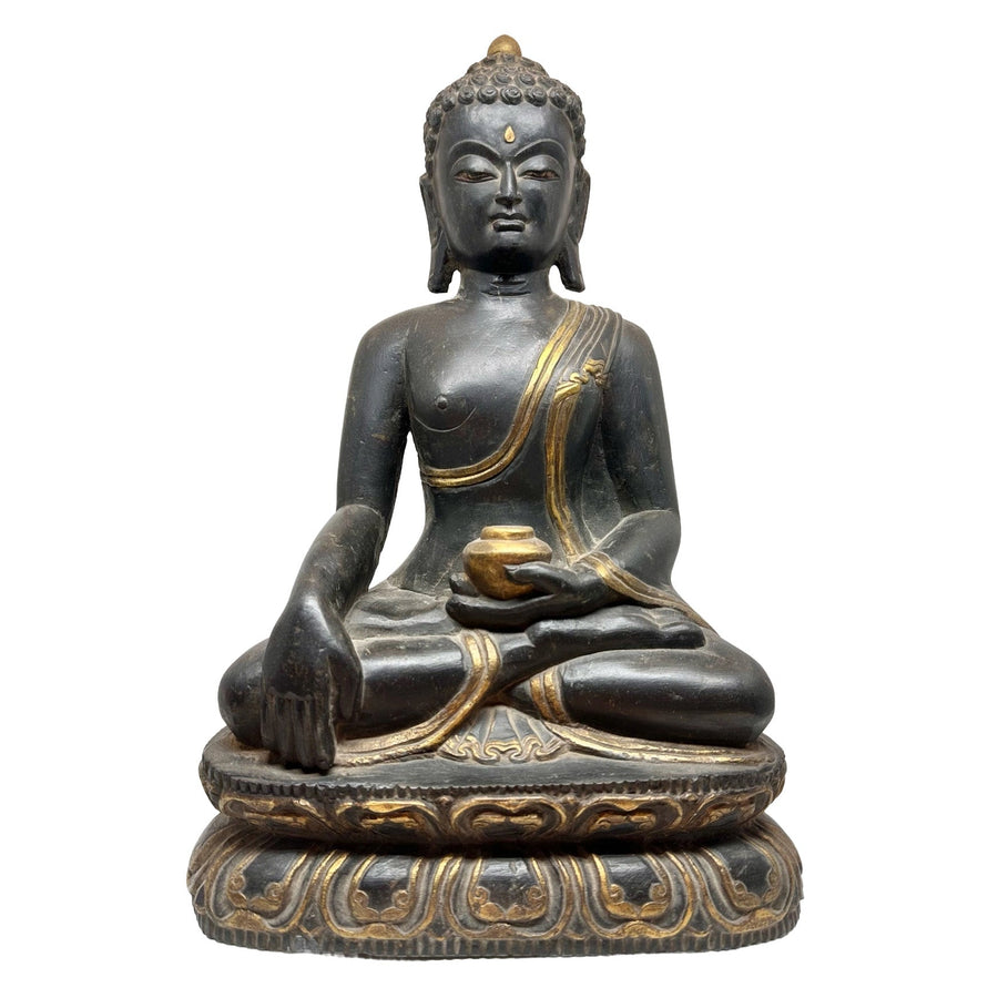Grosse Shakyamuni Buddha Statue aus Stein - Atelier Tibet