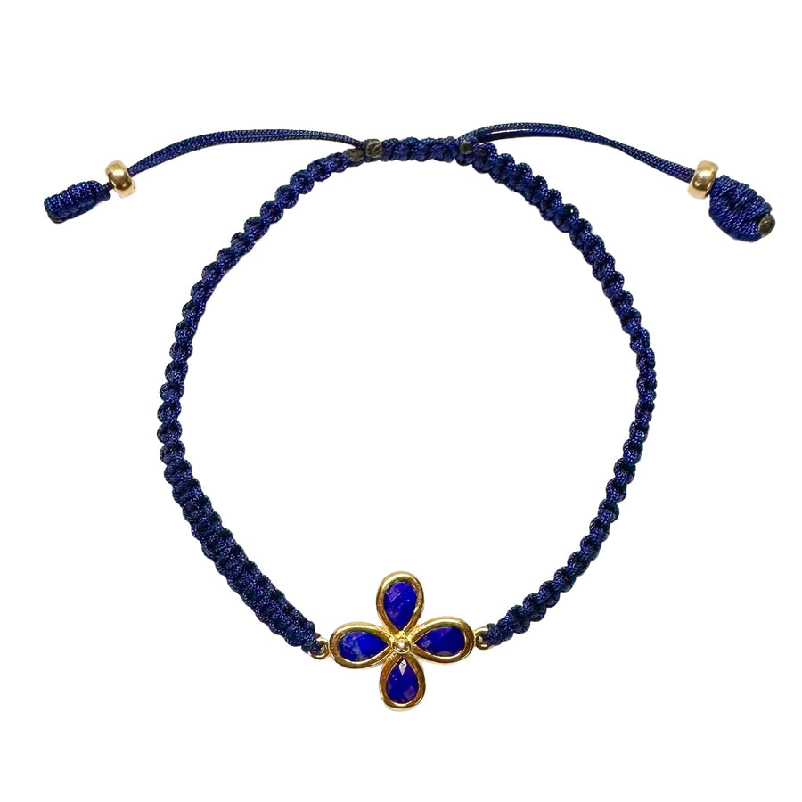 Handgeknüpftes Armband mit Lapis Lazuli - Atelier Tibet