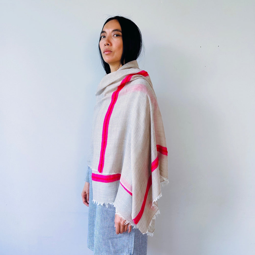 Himalaya-Schal | 100 % Pashmina | Sand-Pink - Atelier Tibet