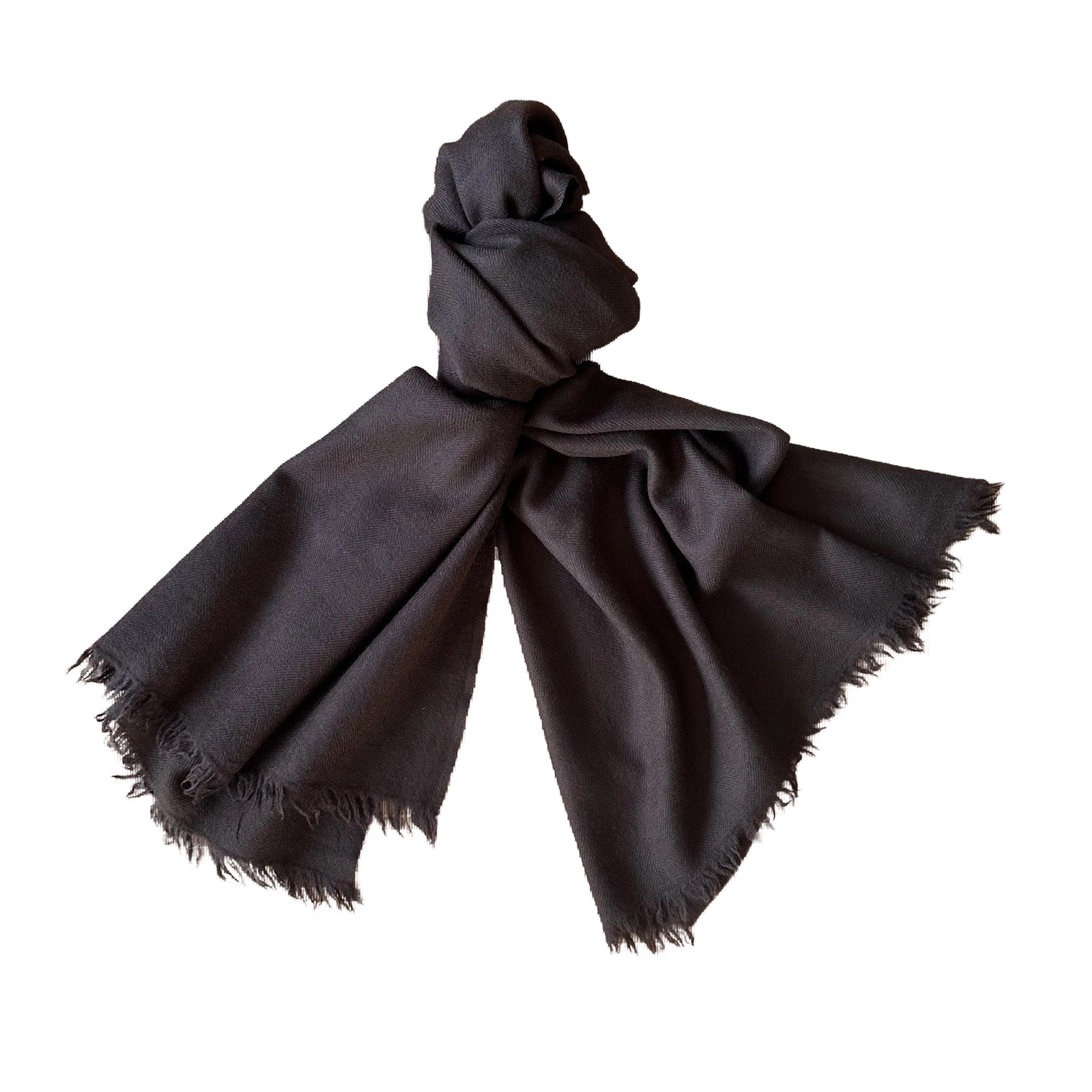 Sciarpa di yak 100% lana di yak Marrone scuro – Atelier Tibet