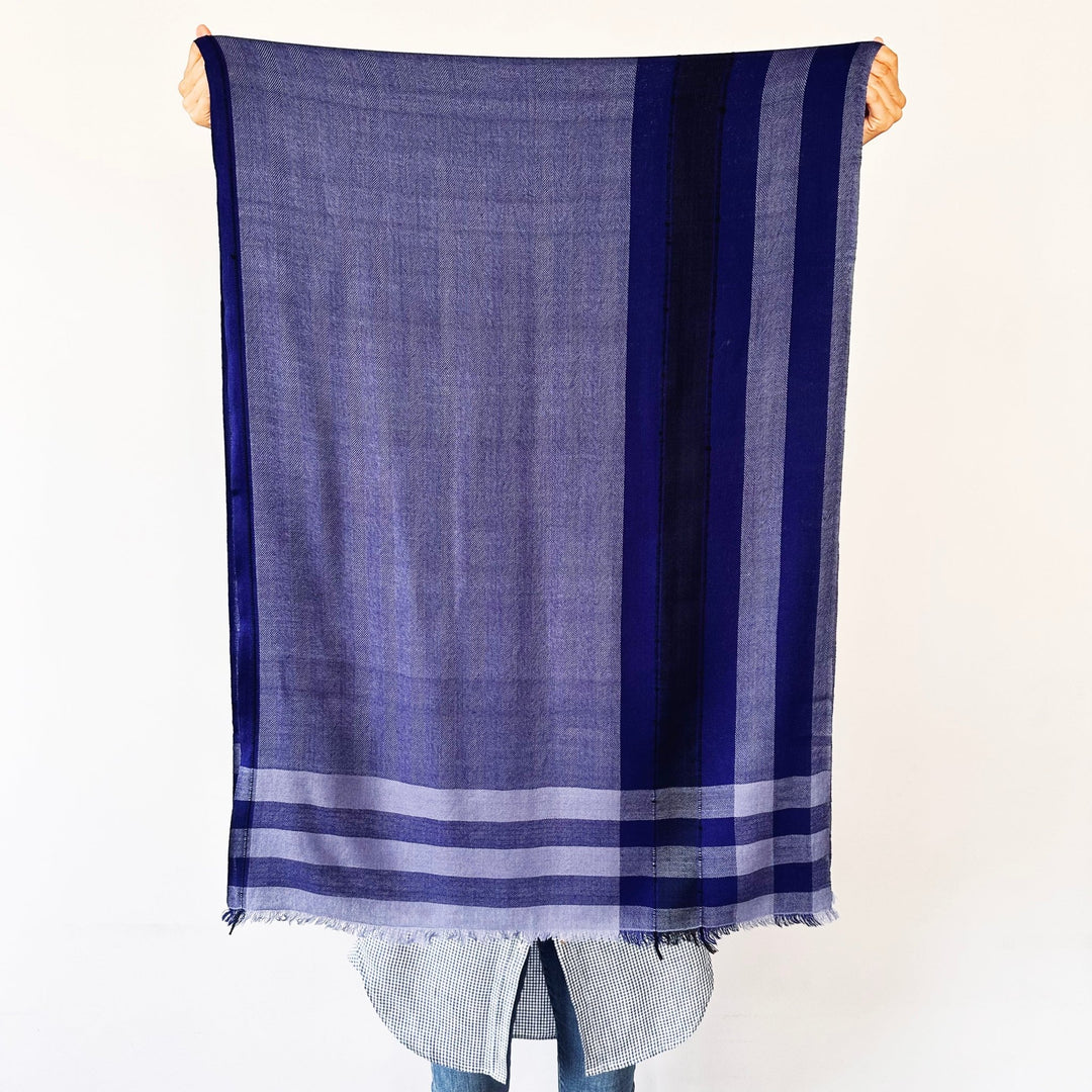 Himalaya-Schal | 80 % Pashmina 20 % Wolle | Lila-Violett - Atelier Tibet