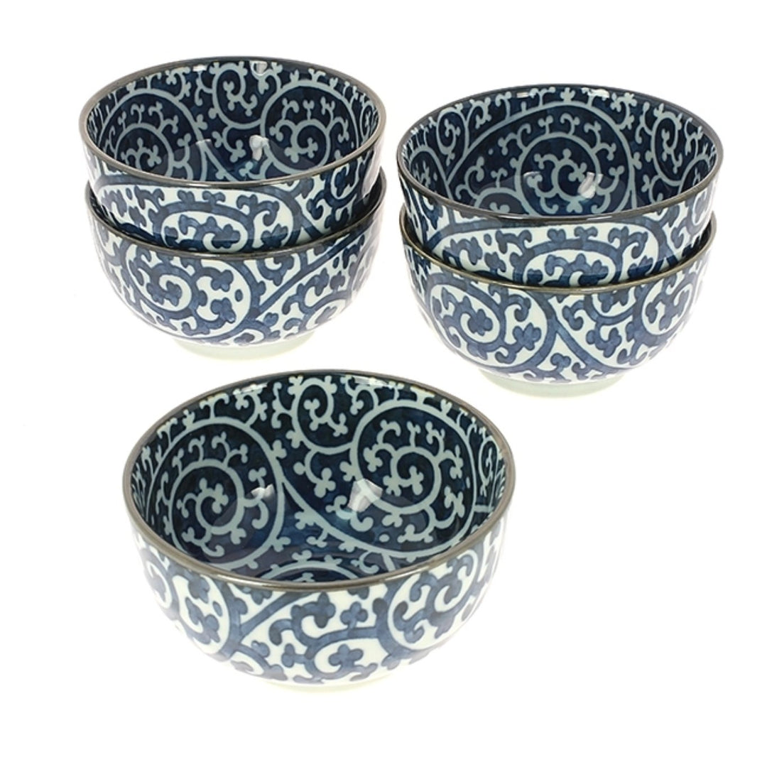 Keramikschüssel mit Karakusa-Design - Atelier Tibet