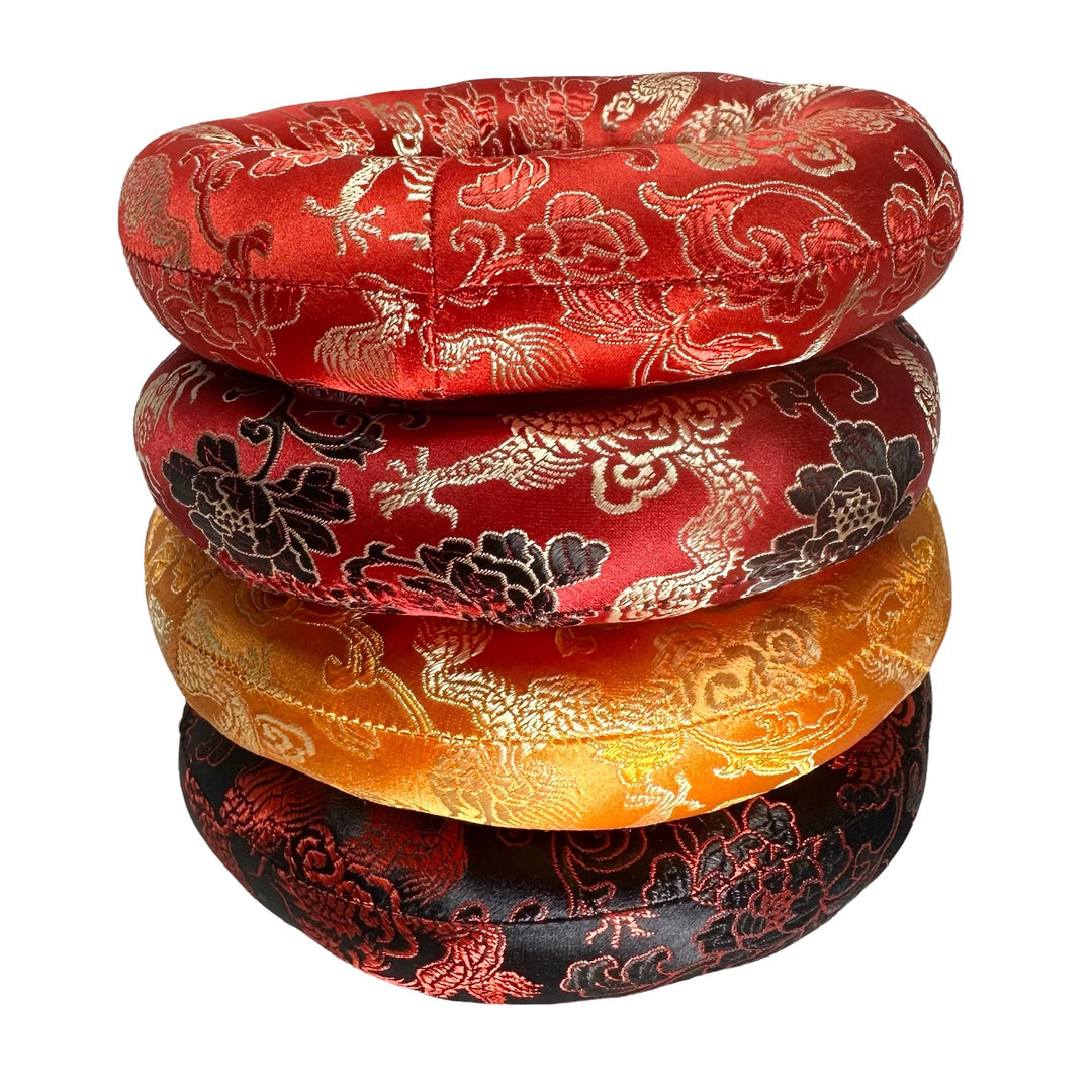 Klangschalen-Kissen aus Seide «Drachen», div. Farben und Grössen - Atelier Tibet