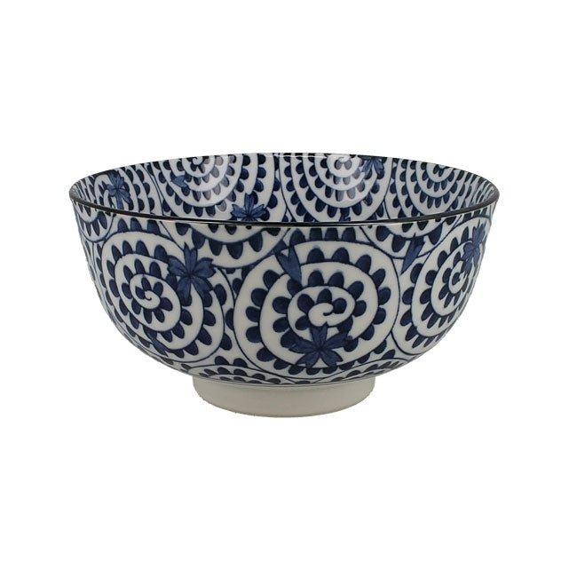Kleine Keramikschüssel mit blauem Muster - Atelier Tibet