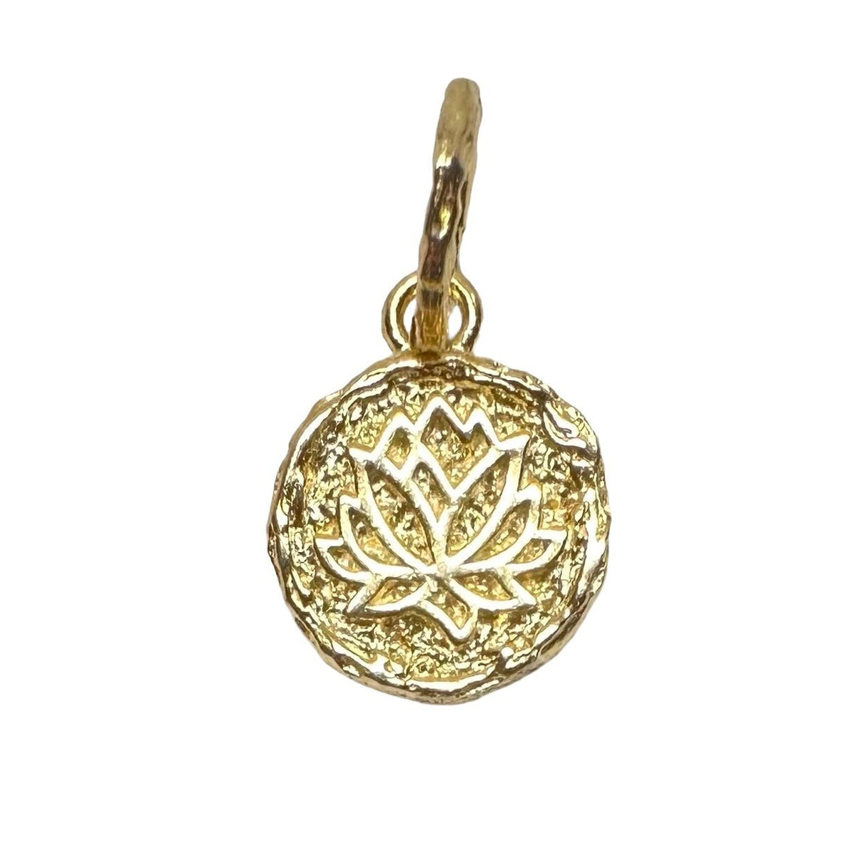 Kleiner Lotus-Anhänger, Silber oder vergoldet - Atelier Tibet