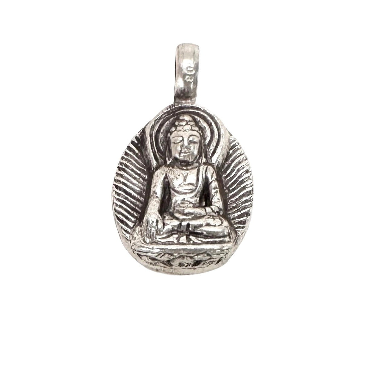 Kleiner Shakyamuni Buddha Anhänger aus Silber - Atelier Tibet