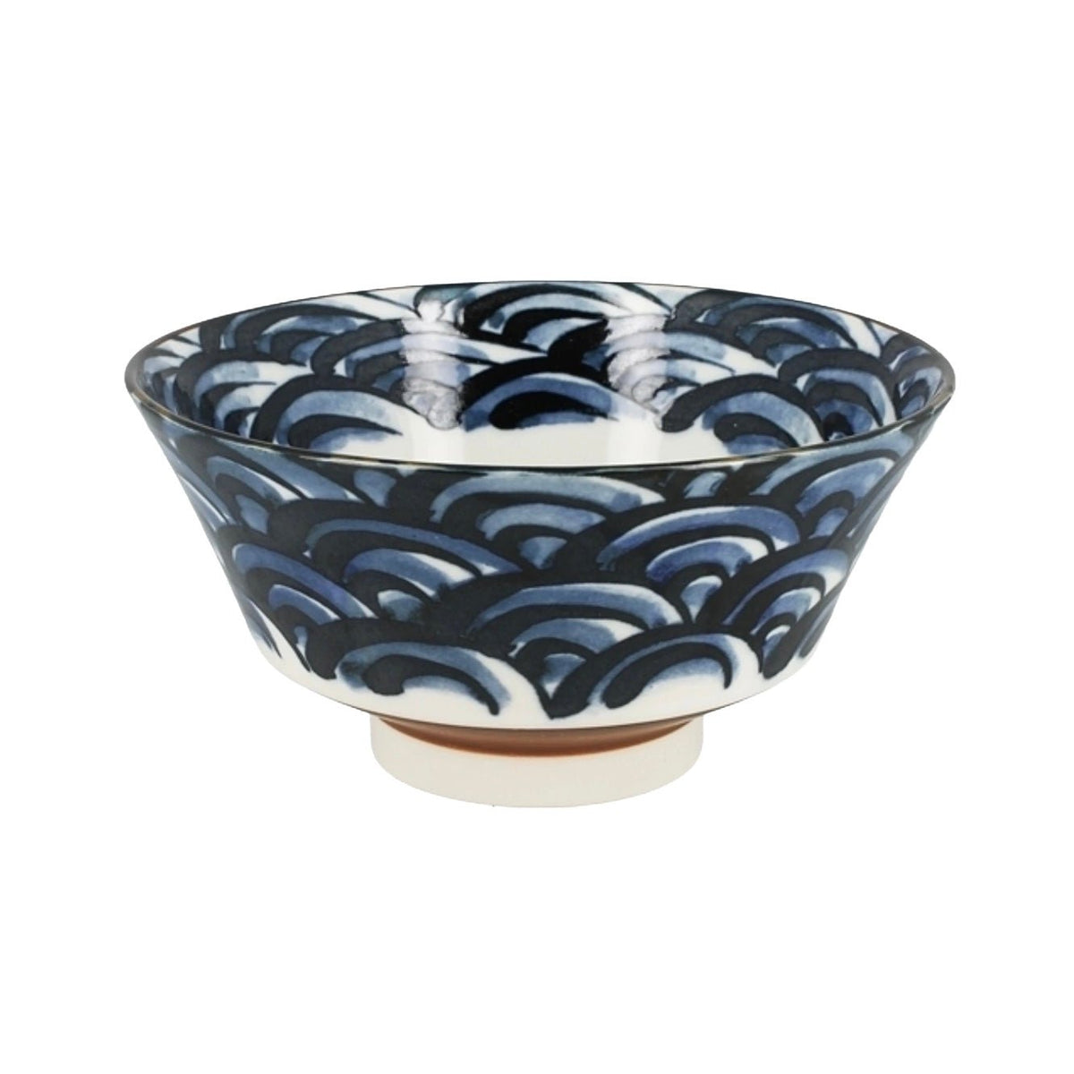 Kleinere Keramikschüssel mit Wellenmotiv - Atelier Tibet