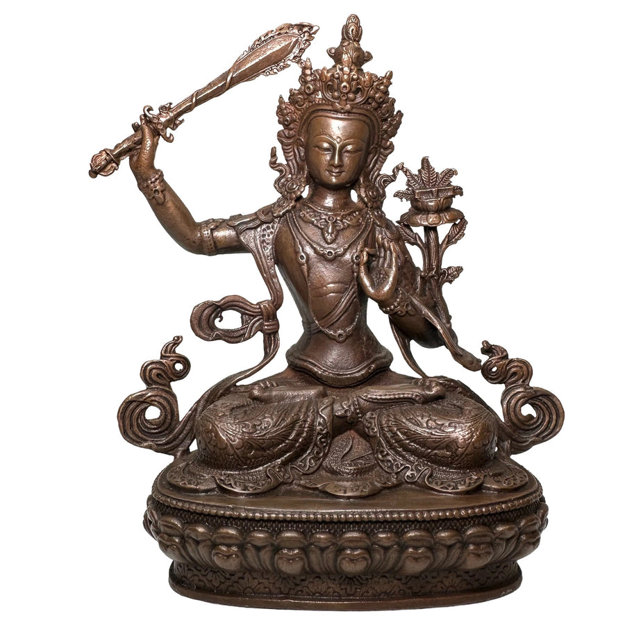 Manjushri Statue aus Kupfer - Atelier Tibet
