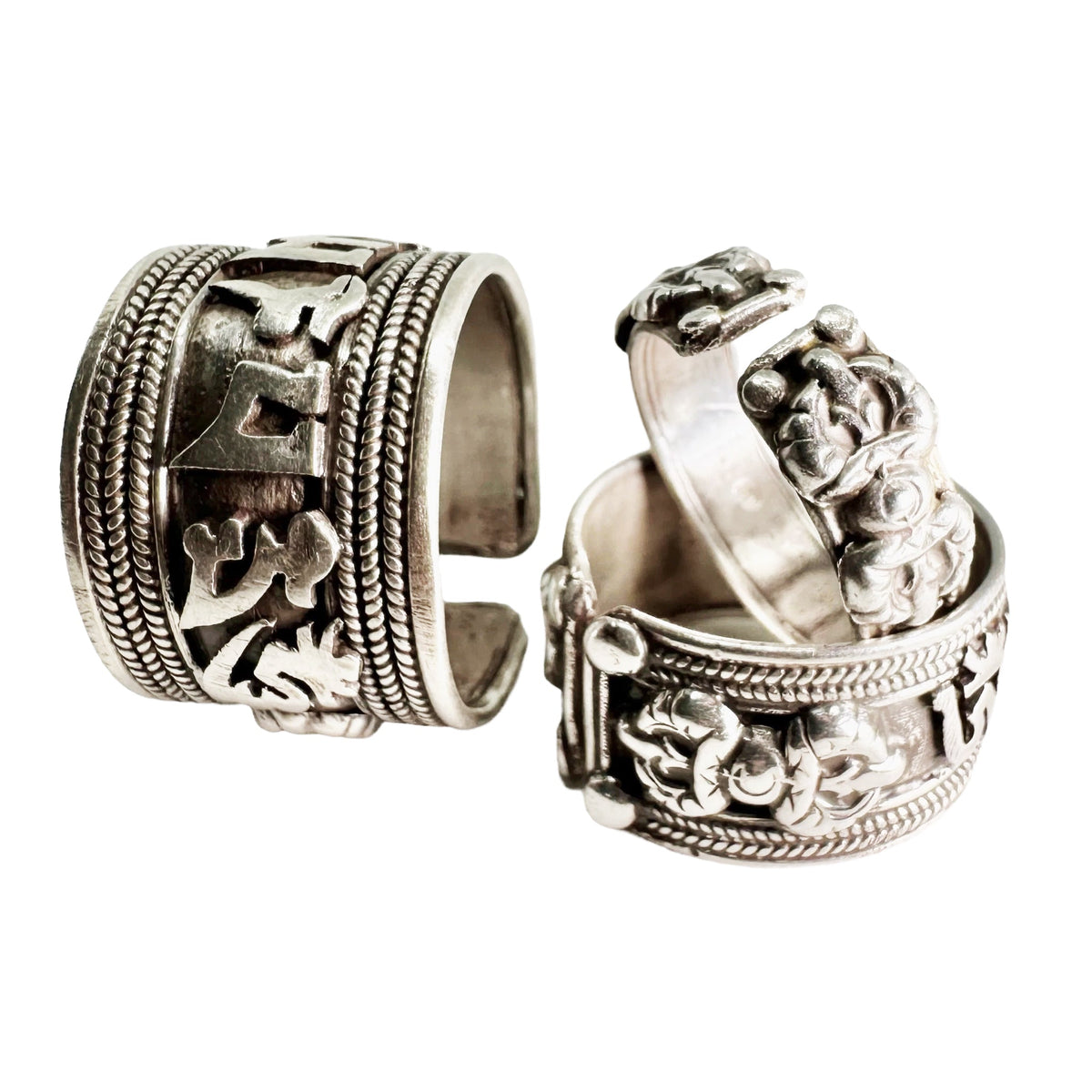 Mantra-Ring aus Silber - Atelier Tibet