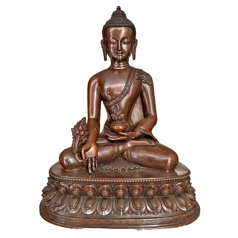 Medizin-Buddha aus Kupfer - Atelier Tibet