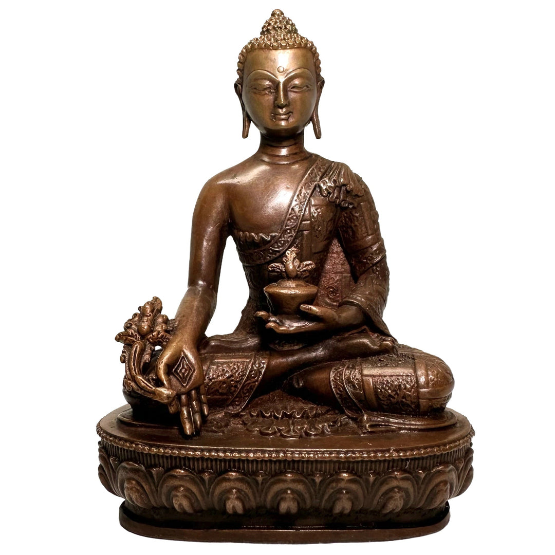 Medizin-Buddha Statue aus Kupfer - Atelier Tibet