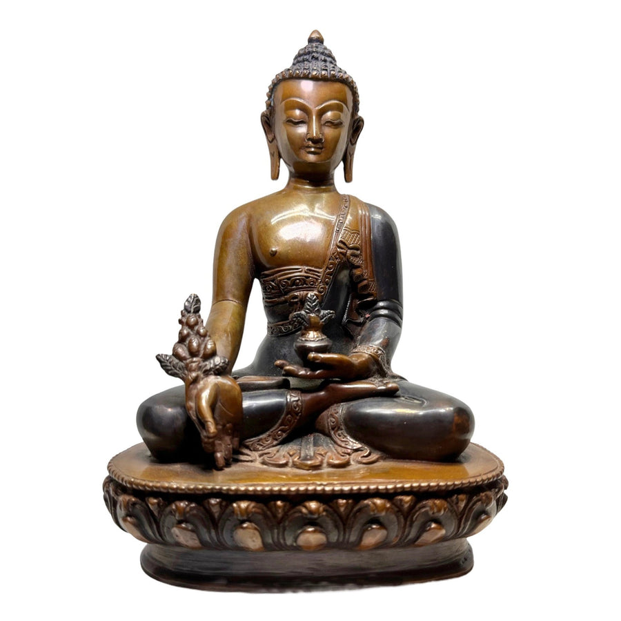 Medizin Buddha Statue aus Kupfer - Atelier Tibet