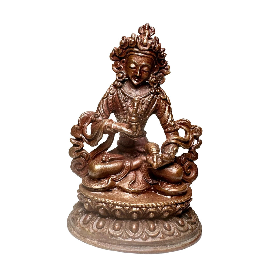 Miniatur-Kupferstatue Vajrasattva / Sambhogakaya-Buddha - Atelier Tibet