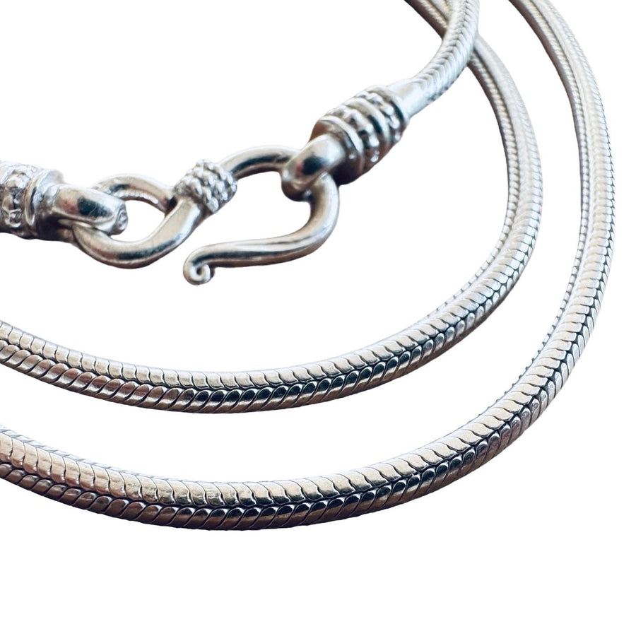 Silber-Schlangenkette mit abnehmbarem Verschluss - Atelier Tibet