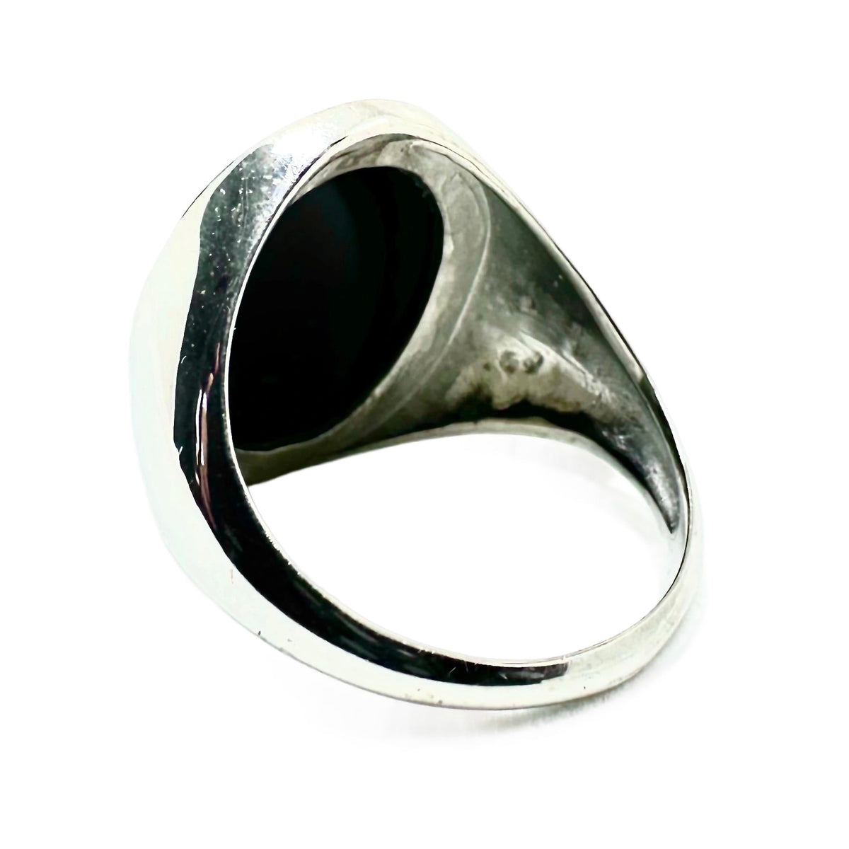 Silberring mit schwarzem Onyx - Atelier Tibet