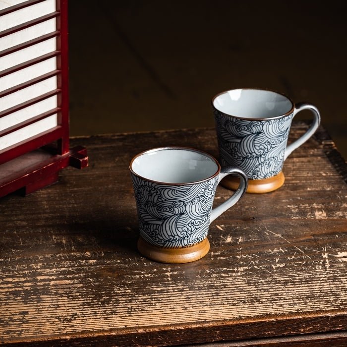 Teetasse mit Hokusai-Wellen - Atelier Tibet