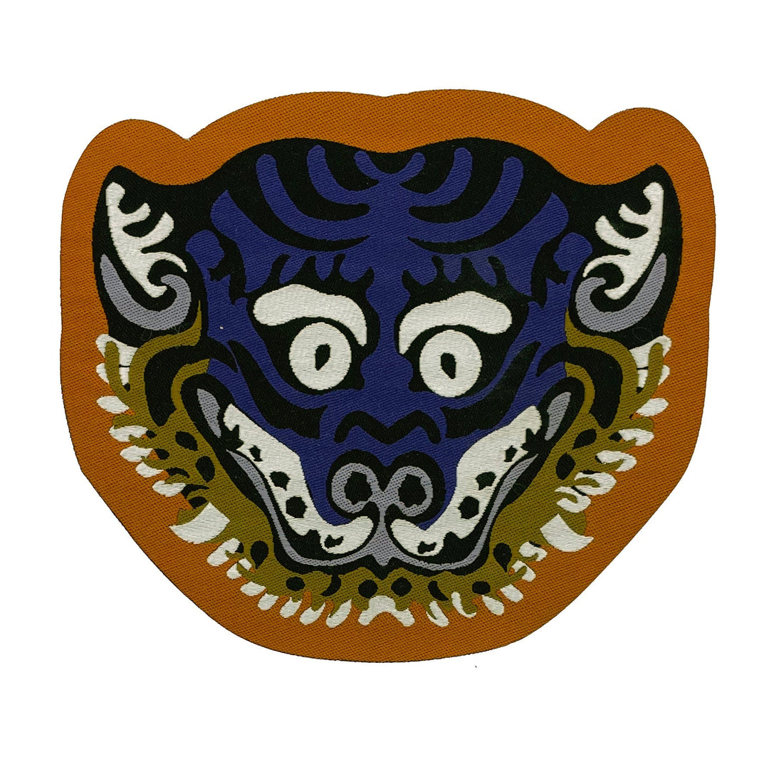 Patch thermocollant tibétain « Tête de Tigre », lot de 2, différentes couleurs