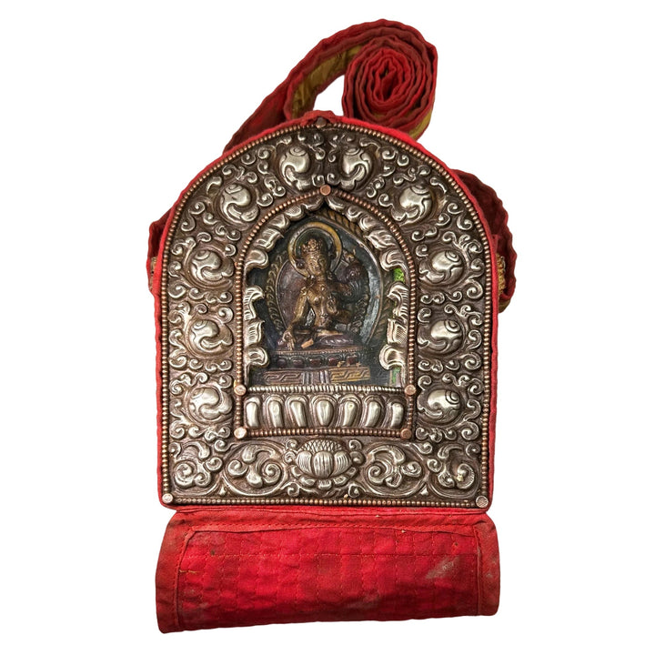 Tibetischer Reise-Altar «Ghau» mit Weisser Tara Statue - Atelier Tibet