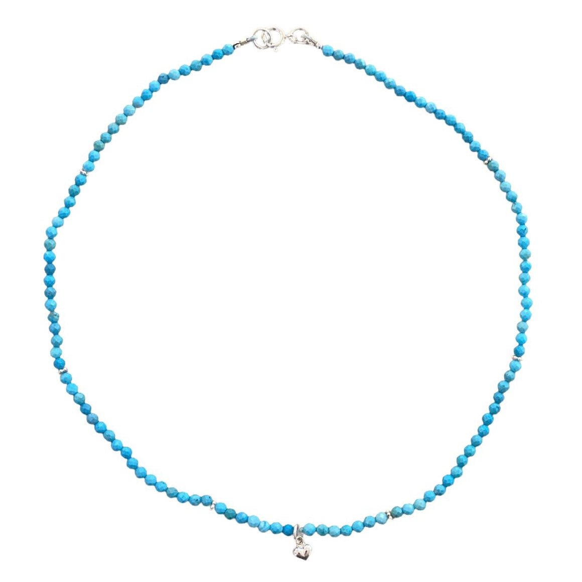 Türkis-Kette mit Herz-Anhänger - Atelier Tibet