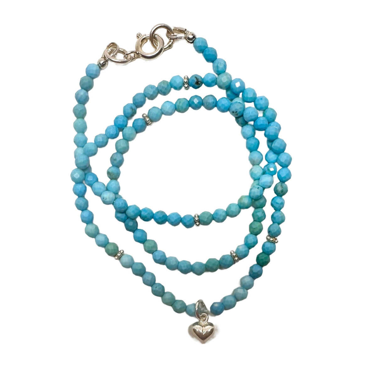 Türkis-Kette mit Herz-Anhänger - Atelier Tibet