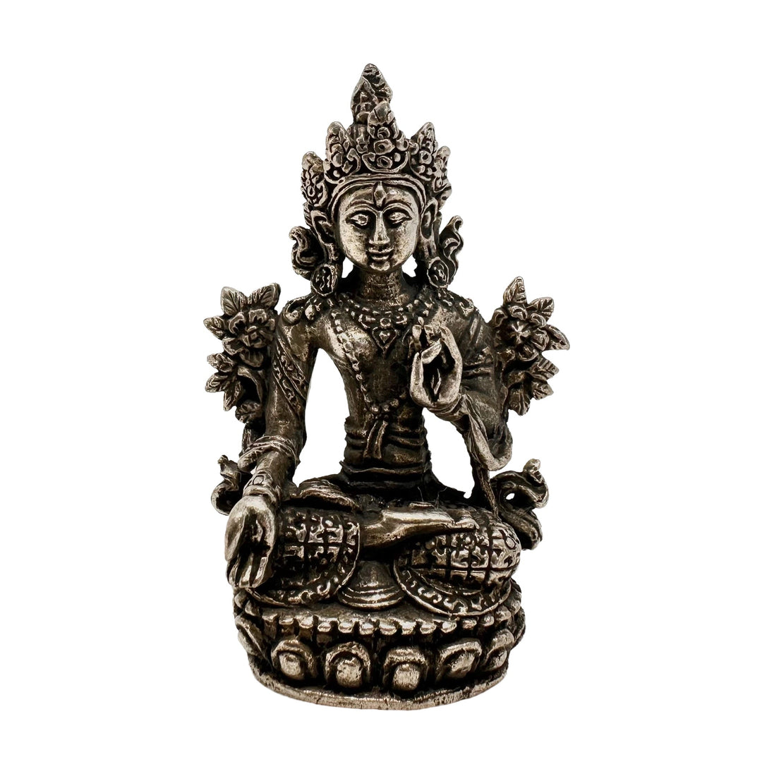 Weisse Tara Miniatur-Statue (4.8 cm) - Atelier Tibet